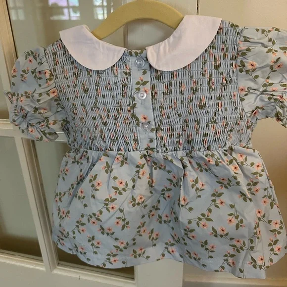 Floral Baby Dress with Bloomers - Picture 3 of 5